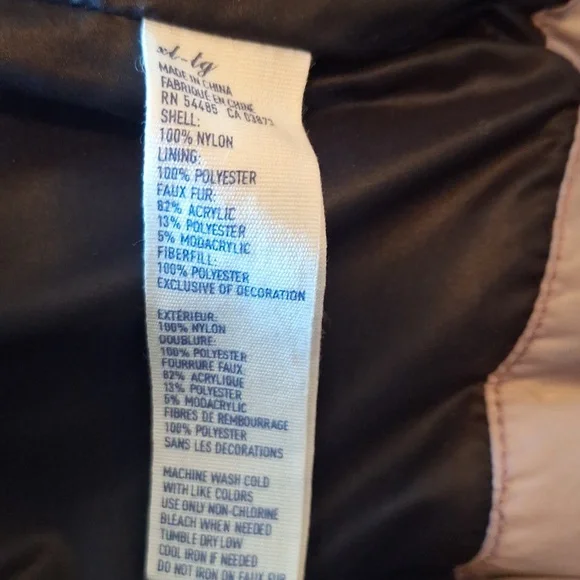 Y2K American Eagle Outfitters Lavendar Faux Fur Removable Hood Size XL/TG - Picture 11 of 12